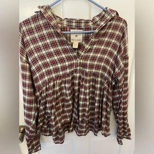 Button up flannel blouse (women’s xs)